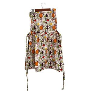 Eataly Apron Pumpkin Fall Chef Kitchen Cooking Restaurant White